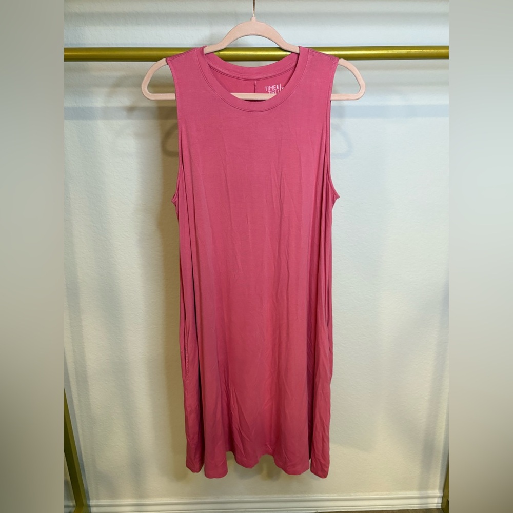 Time and Tru Berry hot pink sleeveless dress xl 16/18